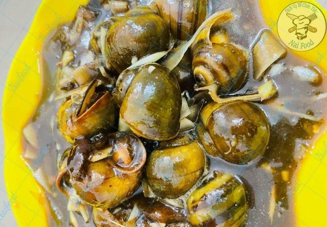 Thành phẩm món ốc mít xào me Thành phẩm món ốc mít xào me