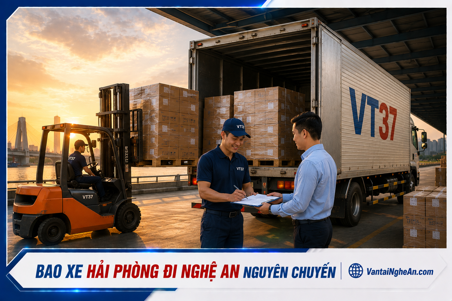 Xe tải nguyên chuyến Hải Phòng đi Nghệ An