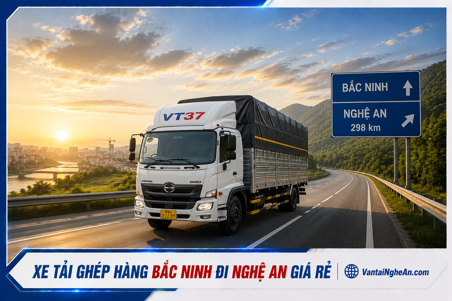 Xe tải ghép hàng Bắc Ninh đi Nghệ An