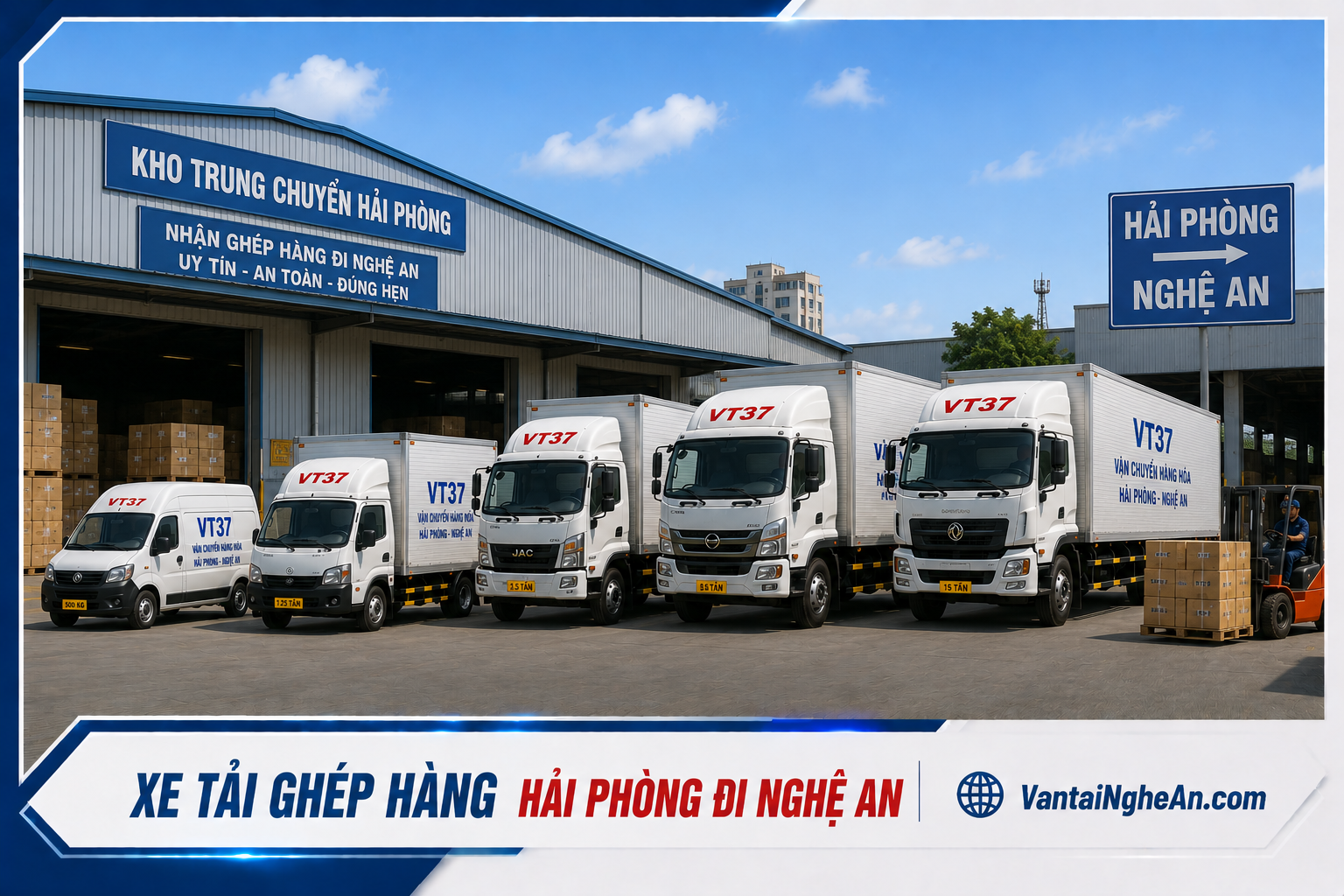 Xe tải ghép hàng Hải Phòng đi Nghệ An